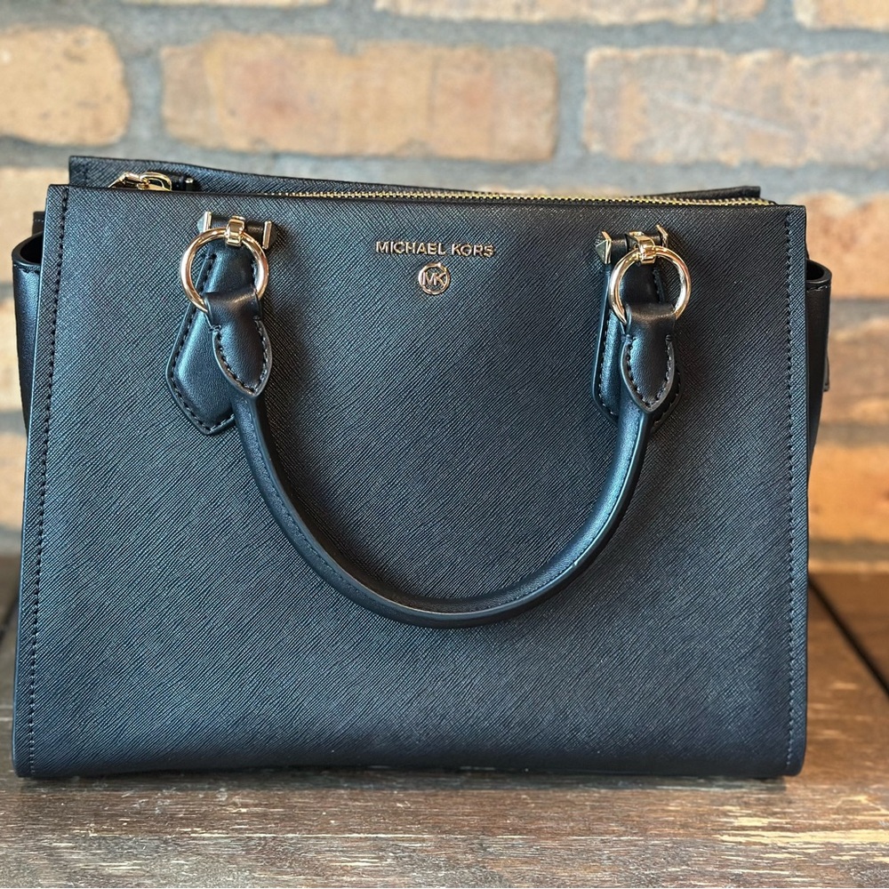 Michael Kors Marilyn Medium Saffiano Leather Satchel
